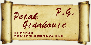 Petak Gidaković vizit kartica